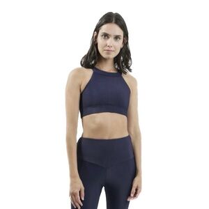 Onzie High Neck Crop Top Marine Navy Size S/M
